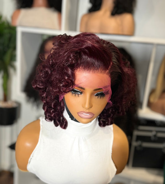 Premium Frontal Bounce Burgundy