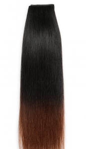 Natural black-brown ombre